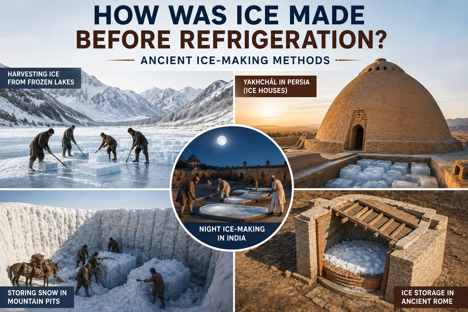 How was ice made before refrigeration: ancient ice-making methods