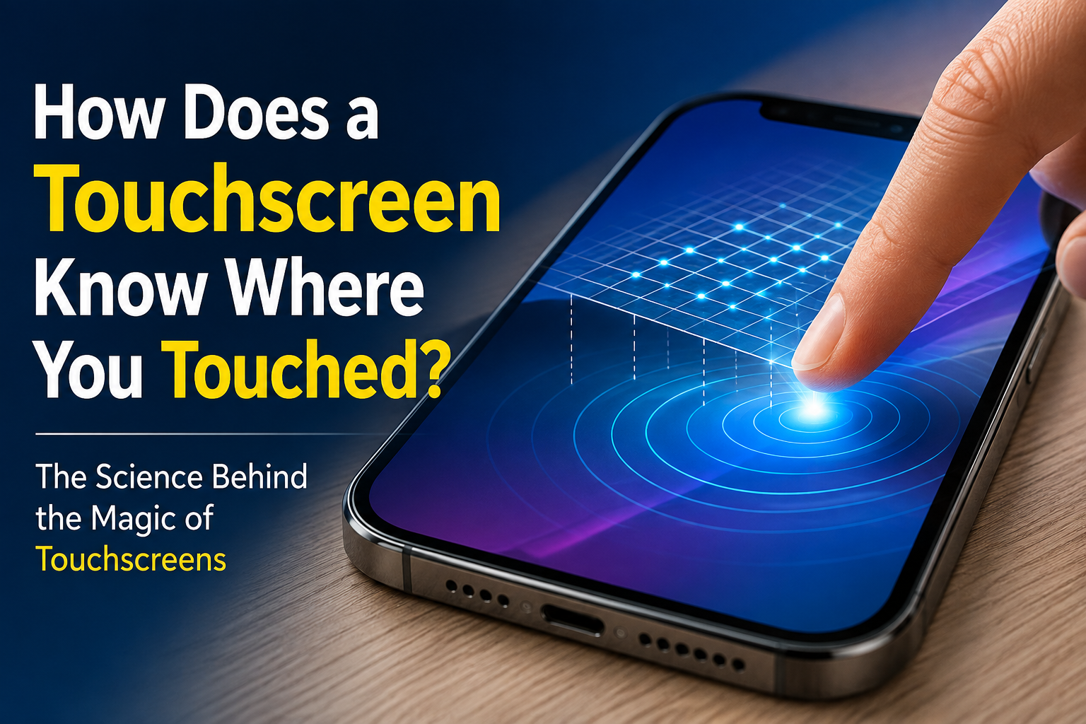 How does a touchscreen know where you touched