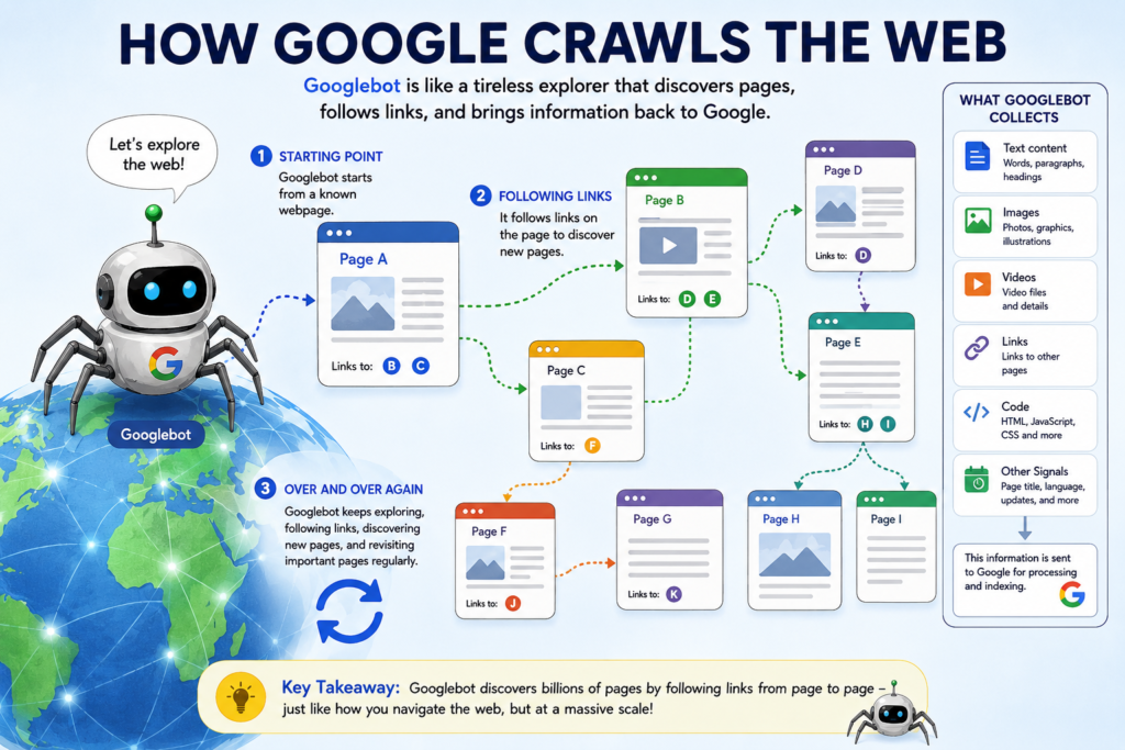How Google crawls the web using Googlebot