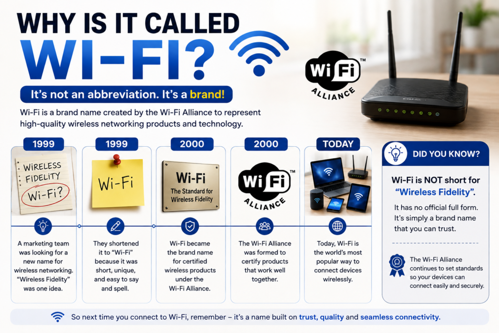 Why is Wi-Fi called Wi-Fi? The history of the Wi-Fi name and Wireless Fidelity