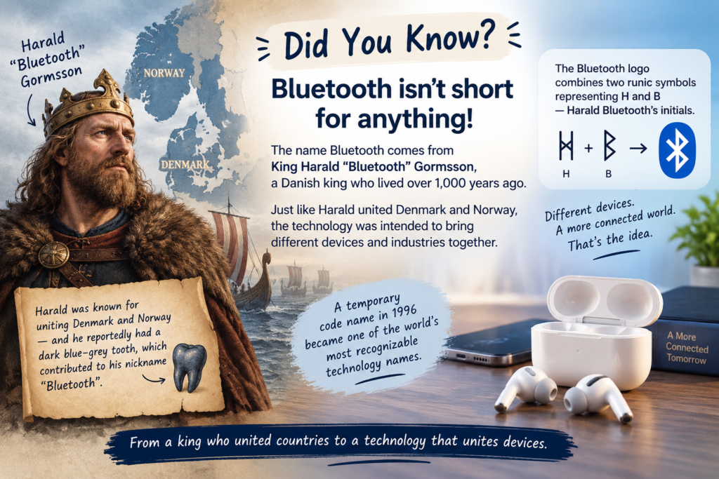 The origin of the Bluetooth name and logo from Harald Bluetooth
