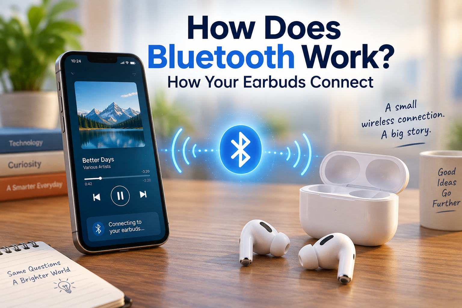 How Bluetooth works and connects a smartphone to wireless earbuds